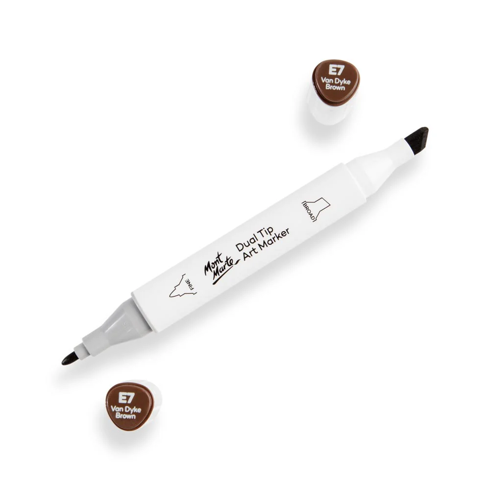 Dual Tip Art Marker Premium - Van Dyke Brown E7