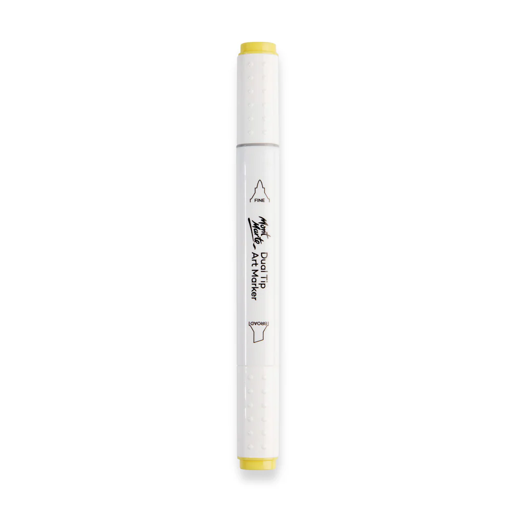 Dual Tip Art Marker Premium - Lemon Yellow Y1 - Image 3