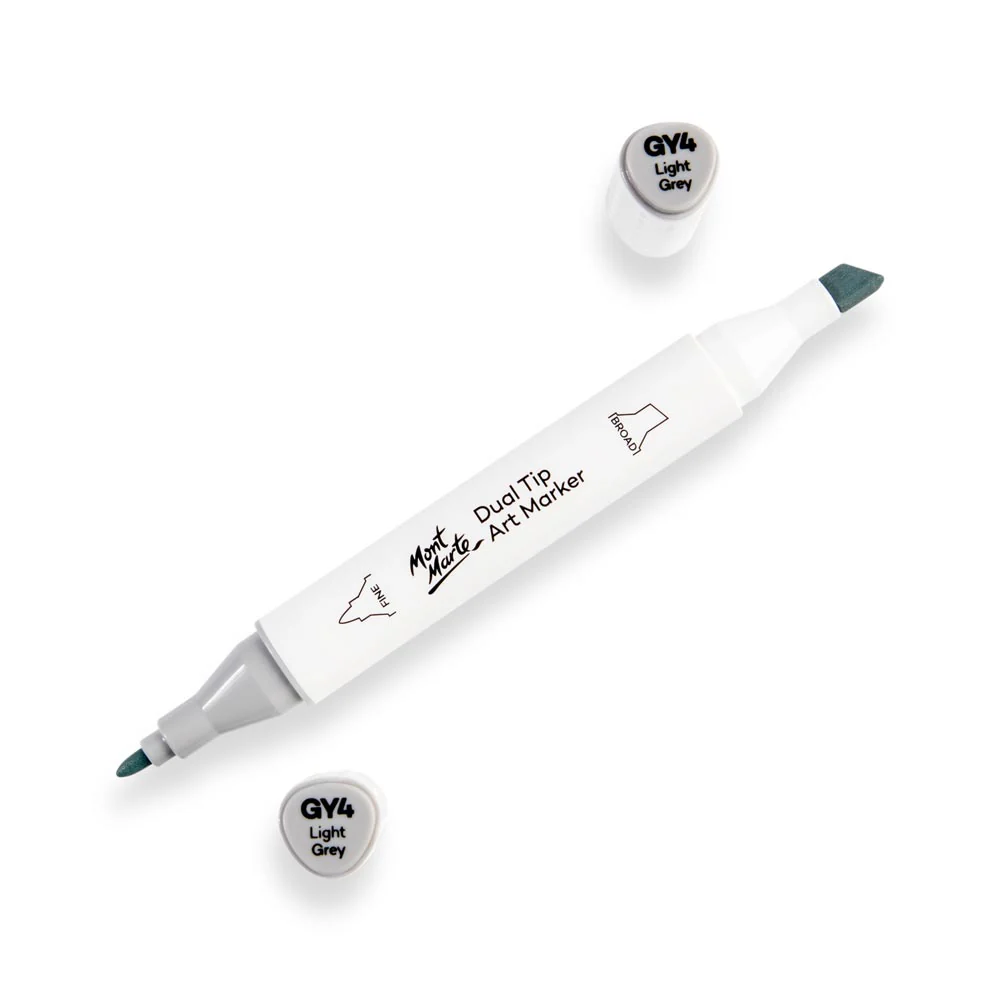 Dual Tip Art Marker Premium - Light Grey GY4