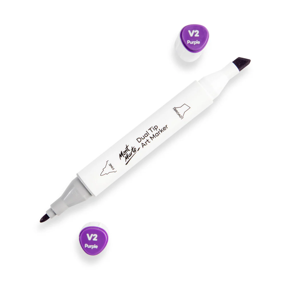 Dual Tip Art Marker Premium - Purple V2