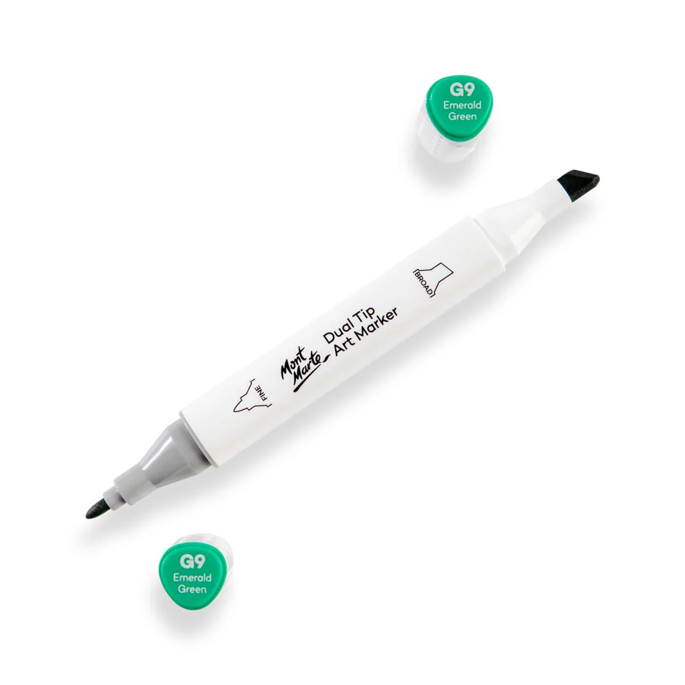 Dual Tip Art Marker Premium - Emerald Green G9