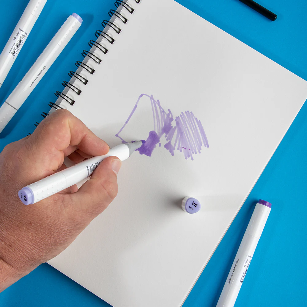 Dual Tip Art Marker Premium - Lilac V5 - Image 4