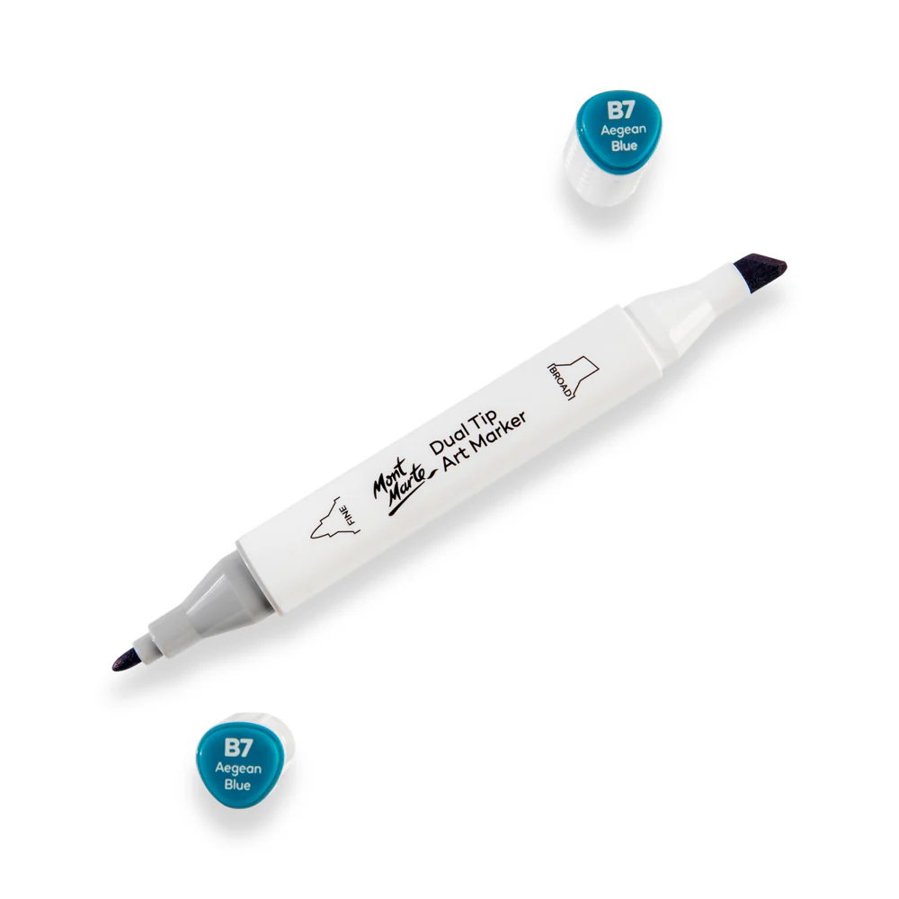 Dual Tip Art Marker Premium - Aegean Blue B7