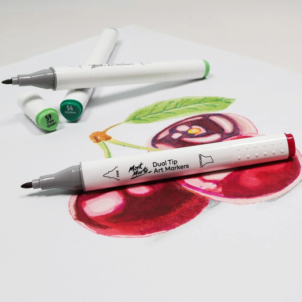 Dual Tip Art Marker Premium - Crimson R4 - Image 6
