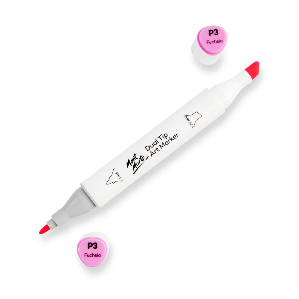 Dual Tip Art Marker Premium - Fuchsia P3