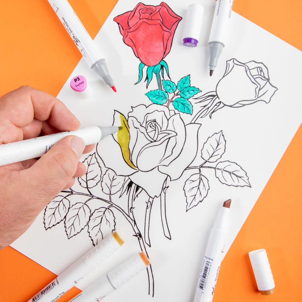 Dual Tip Art Marker Premium - Fuchsia P3 - Image 5