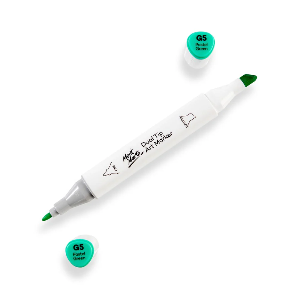 Dual Tip Art Marker Premium - Pastel Green G5