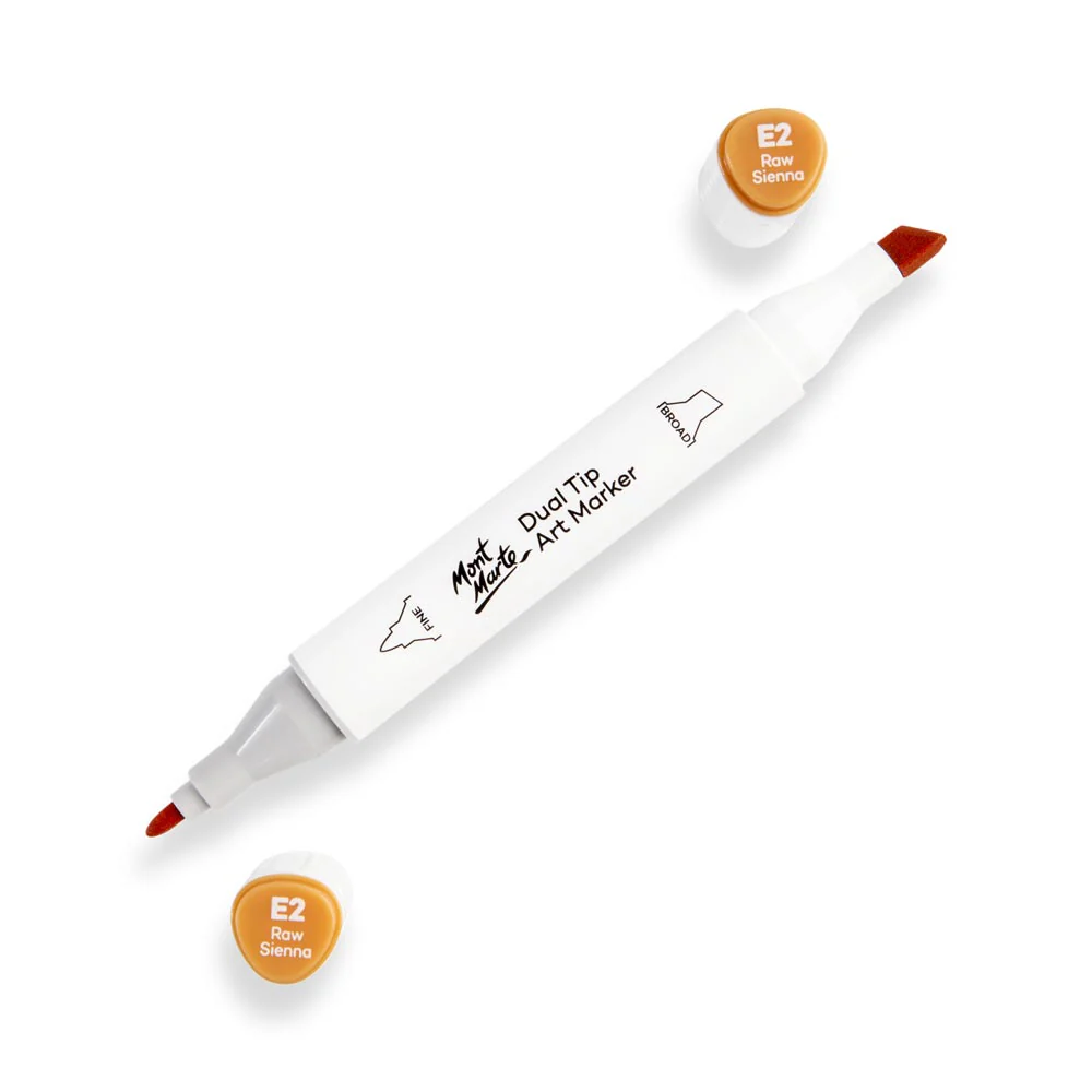 Dual Tip Art Marker Premium - Raw Sienna E2