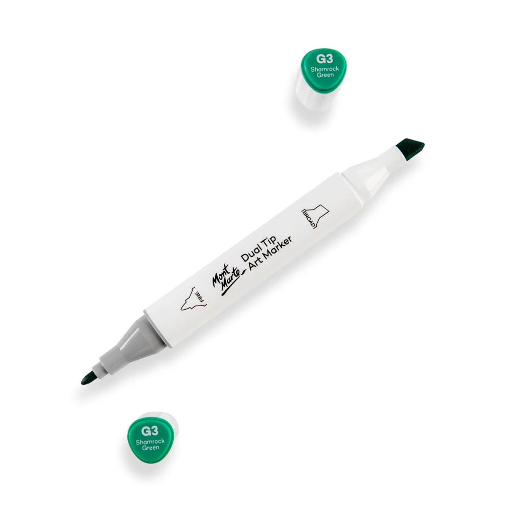 Dual Tip Art Marker Premium - Shamrock Green G3