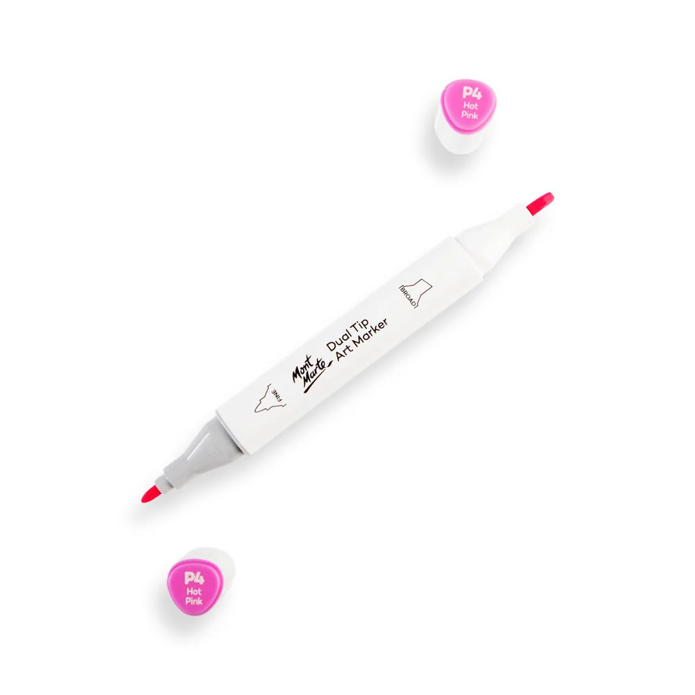 Dual Tip Art Marker Premium - Hot Pink P4