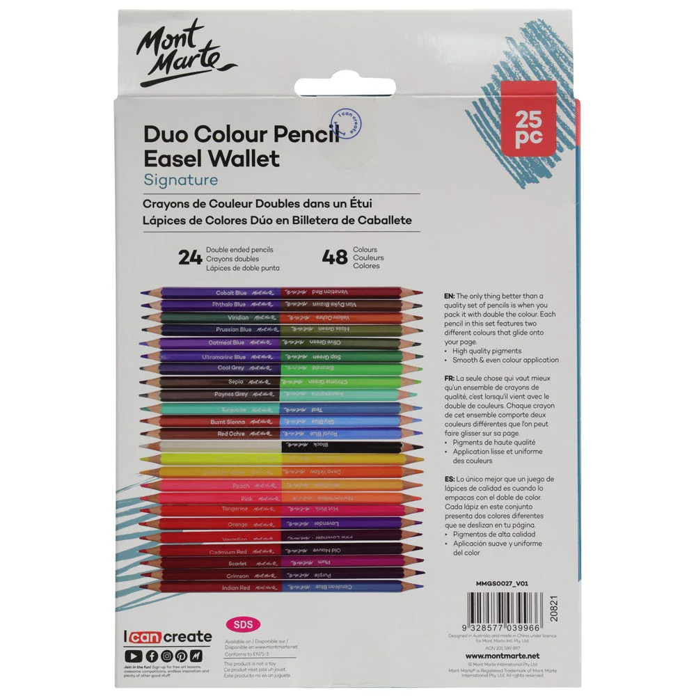 Duo Colour Pencil Easel Wallet Signature 25pc - Image 8