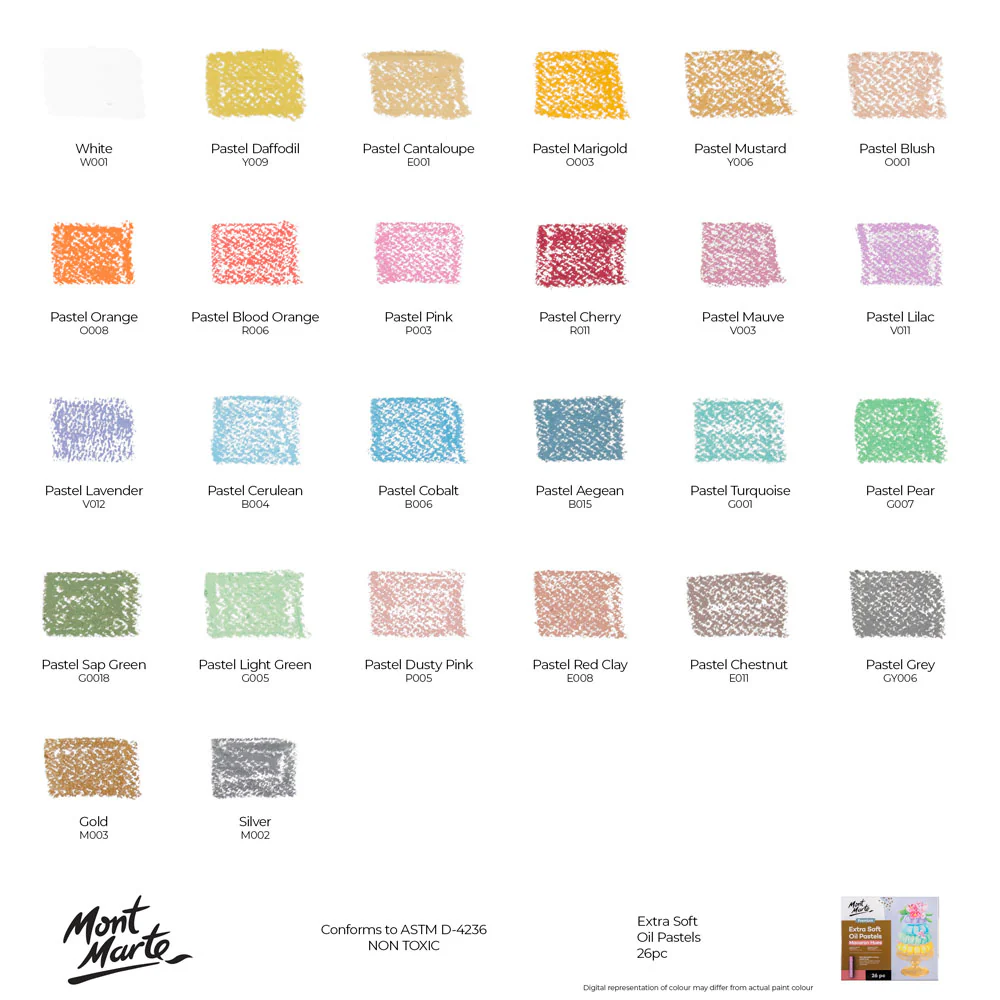 Extra Soft Oil Pastels Macaron Hues Premium 26pc - Image 10
