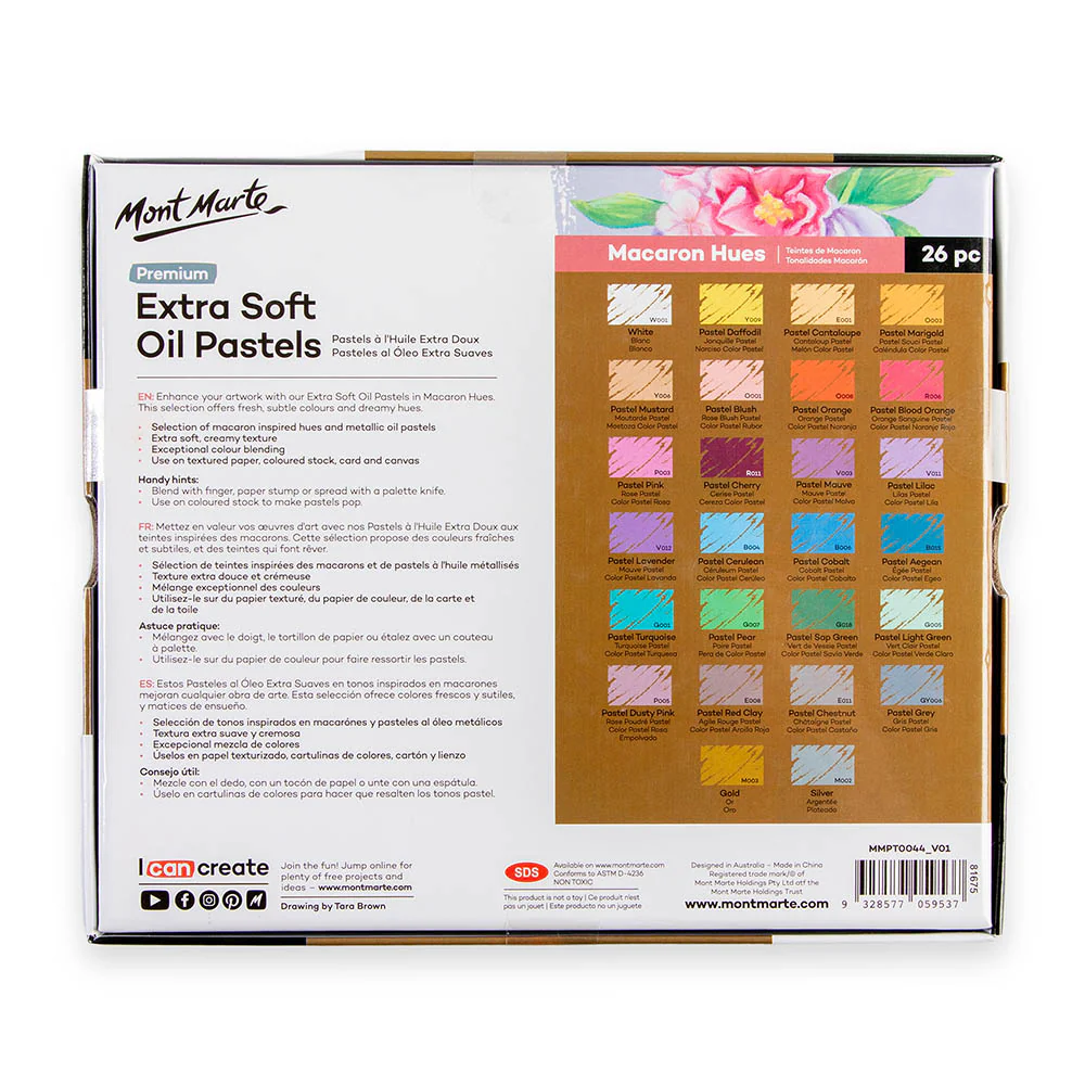 Extra Soft Oil Pastels Macaron Hues Premium 26pc - Image 4