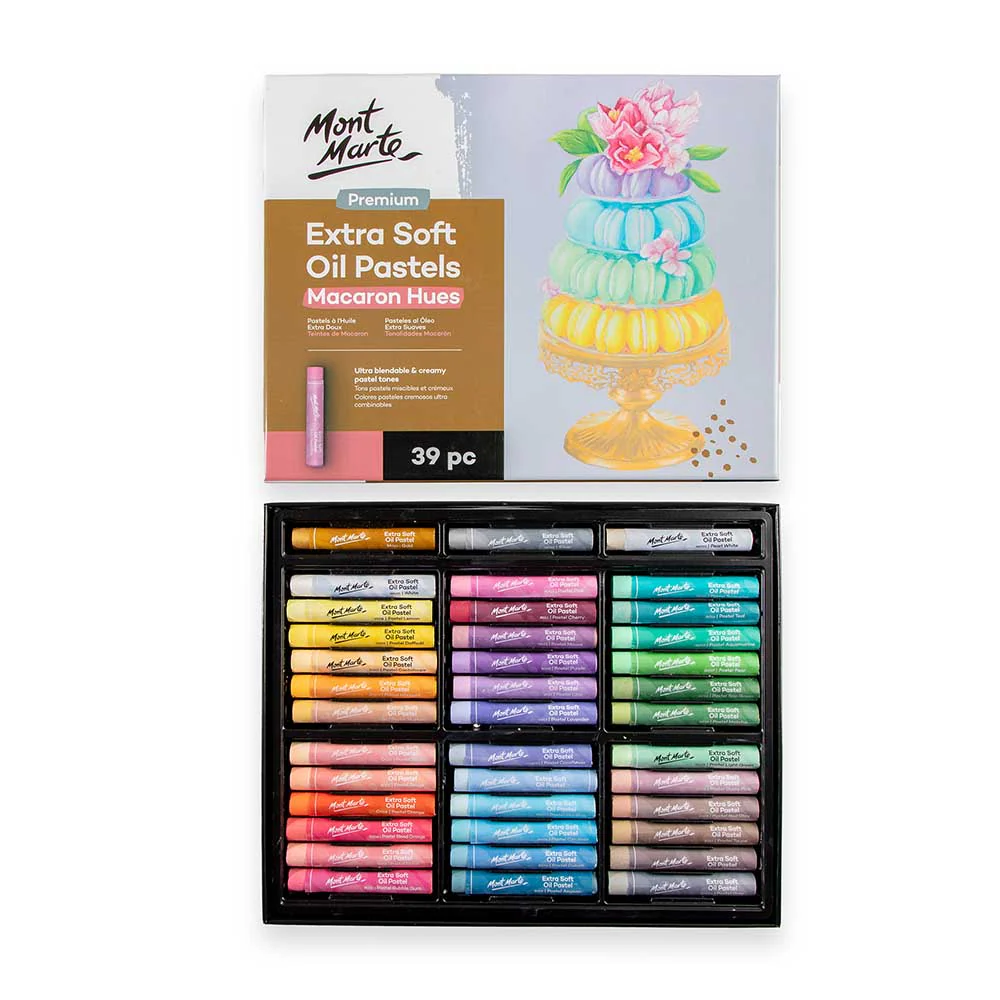 Extra Soft Oil Pastels Macaron Hues Premium 39pc - Image 2