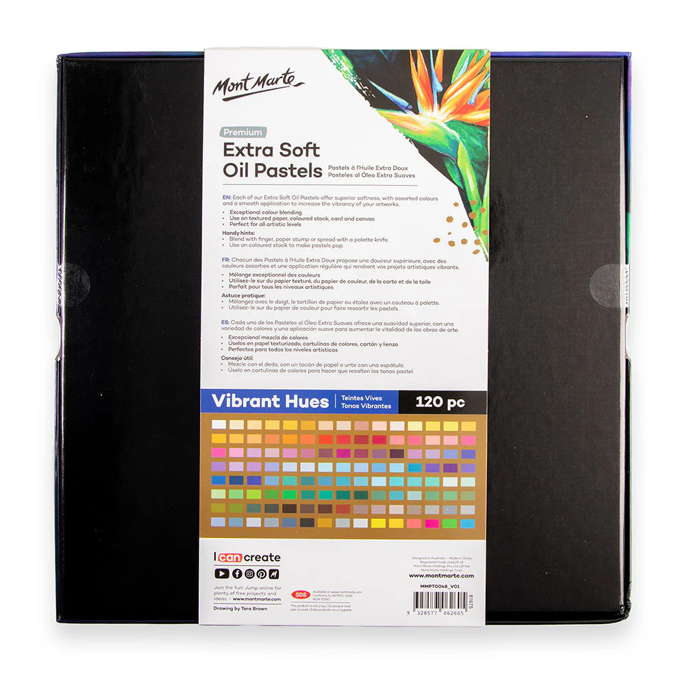 Extra Soft Oil Pastels Vibrant Hues Premium 120pc - Image 4