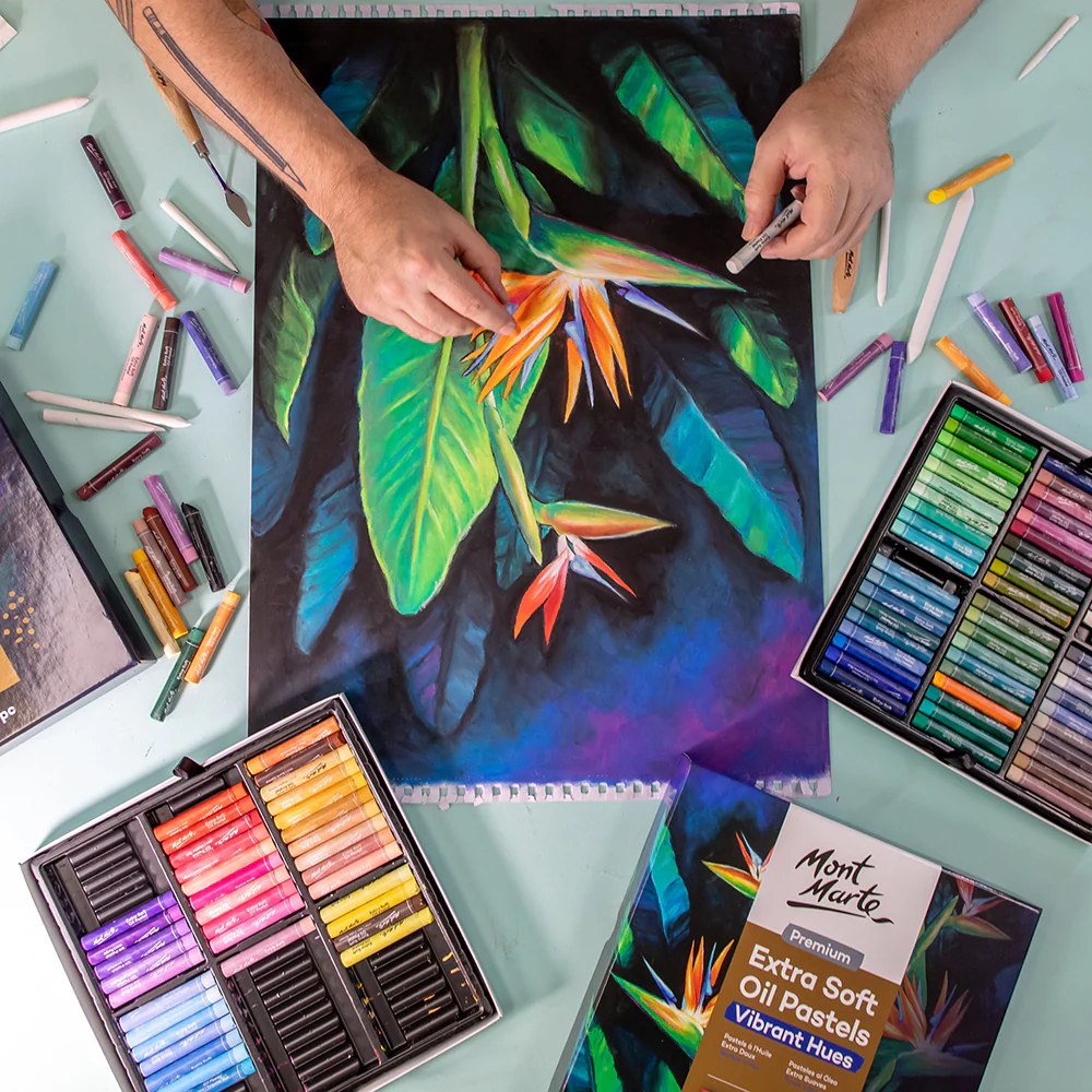 Extra Soft Oil Pastels Vibrant Hues Premium 72pc - Image 10
