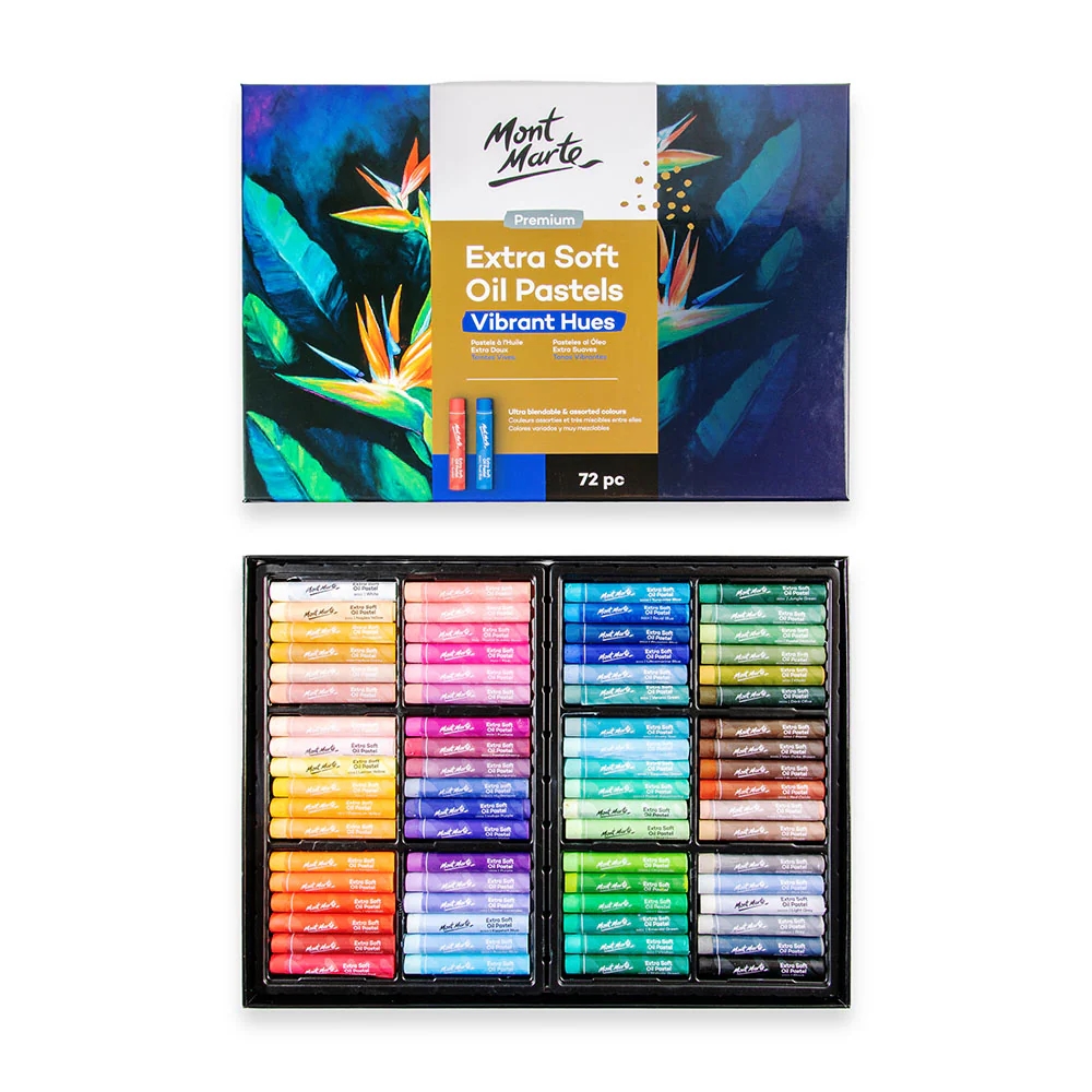 Extra Soft Oil Pastels Vibrant Hues Premium 72pc - Image 2
