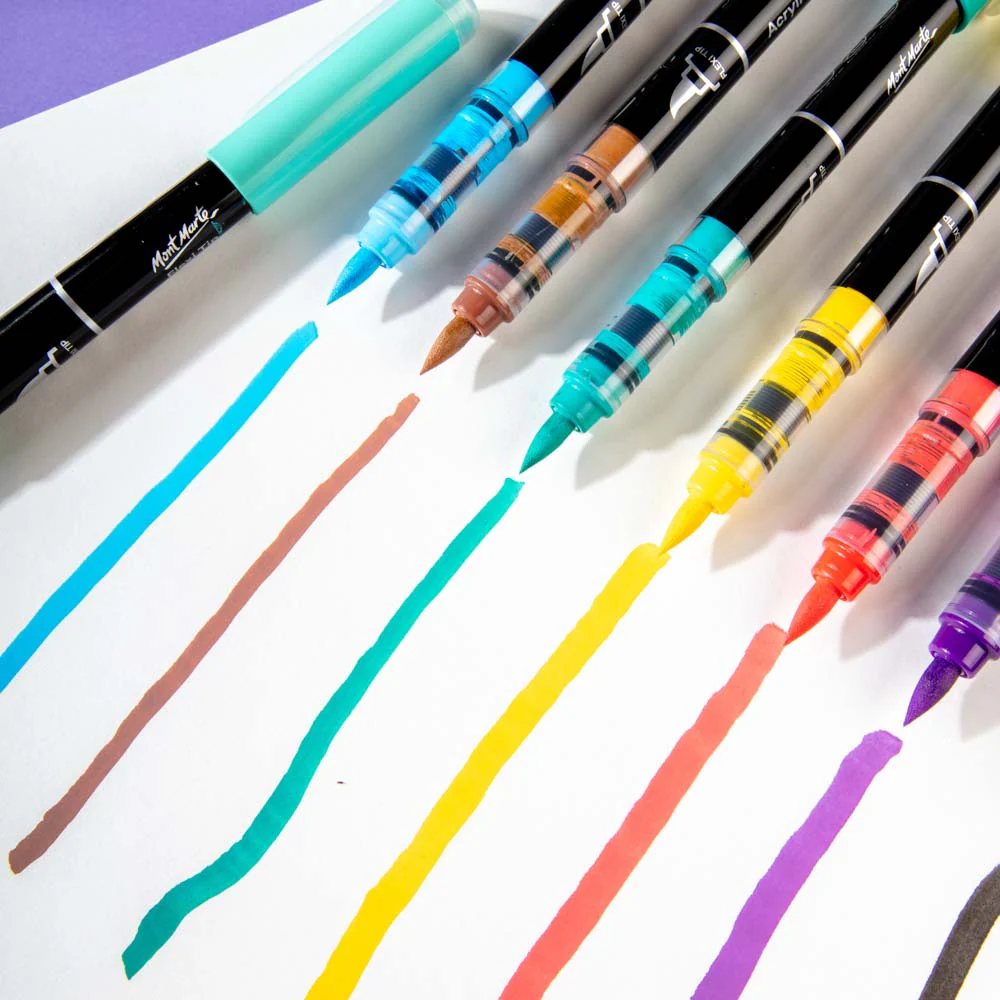 Flexi Tip Acrylic Paint Pens Premium 12pc - Image 6