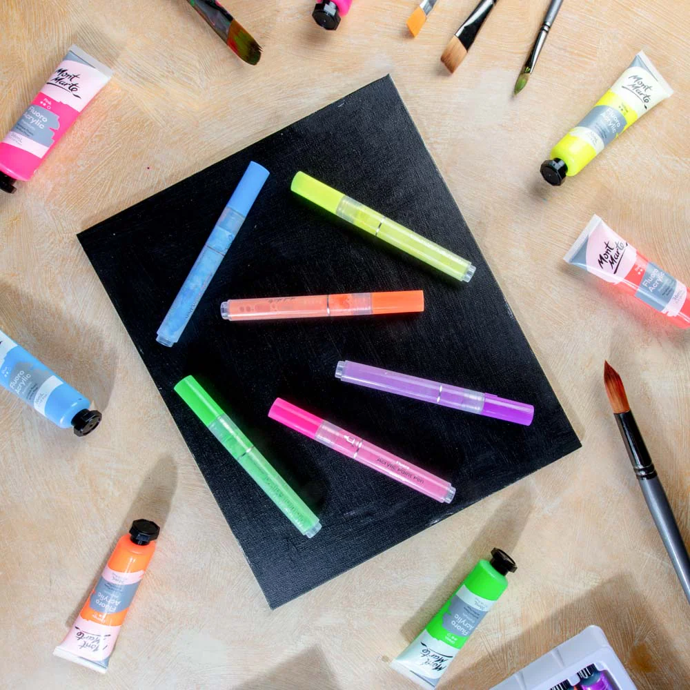 Fluoro Acrylic Paint Pens Signature 6pc - Image 8