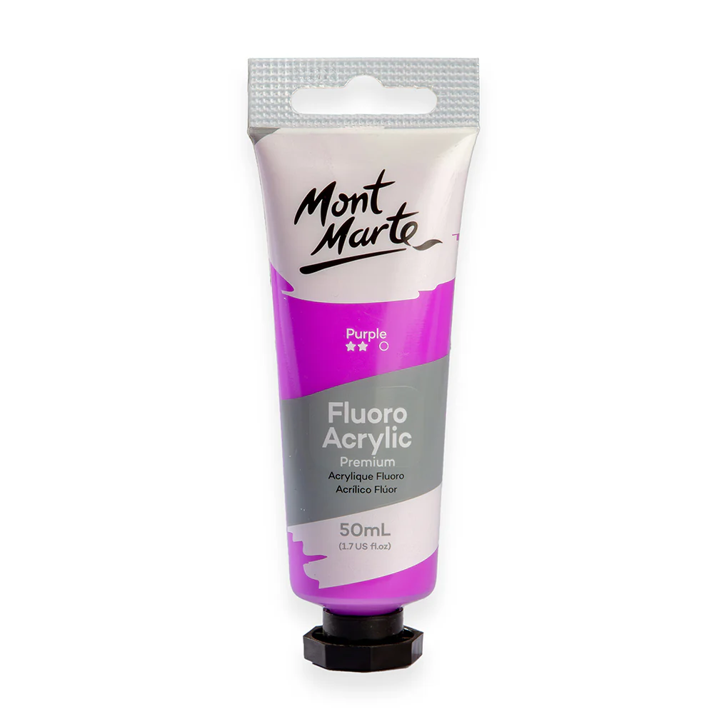 Fluoro Acrylic Paint Premium 50ml Tube - Purple