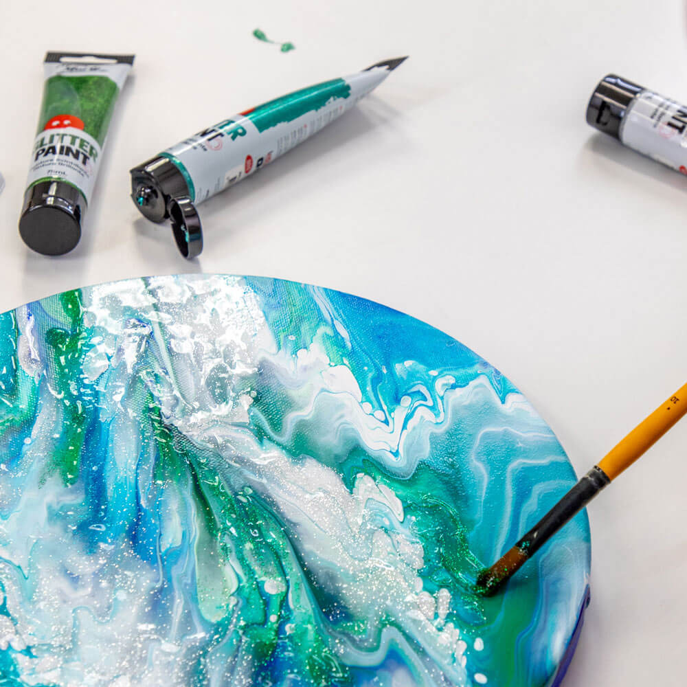 Glitter Paint 75ml - Silver - Image 4