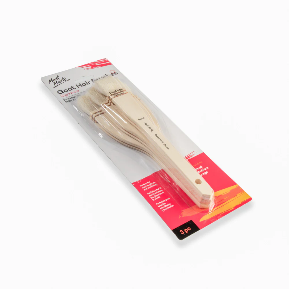 Goat Hair Brushes Set 3pc - Image 3