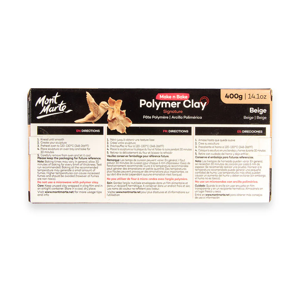 Make n Bake Polymer Clay Signature 400g - Beige - Image 4