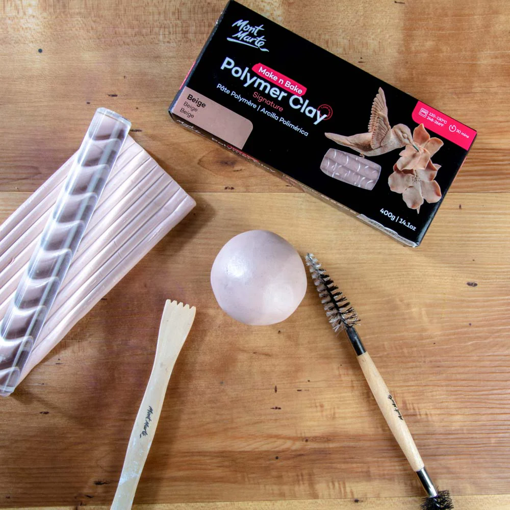 Make n Bake Polymer Clay Signature 400g - Beige - Image 6