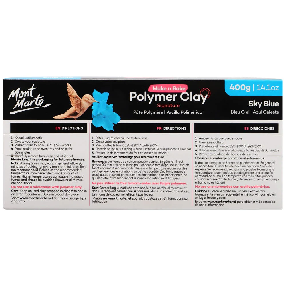 Make n Bake Polymer Clay Signature 400g - Sky Blue - Image 2