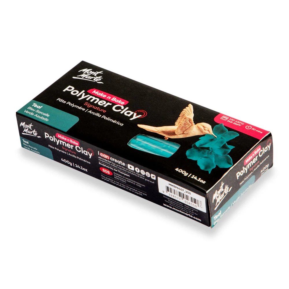 Make n Bake Polymer Clay Signature 400g - Teal - Image 3