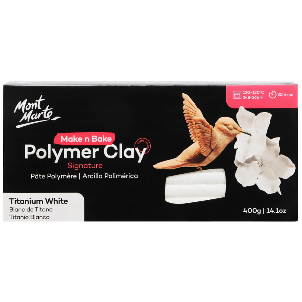 Make n Bake Polymer Clay Signature 400g - Titanium White