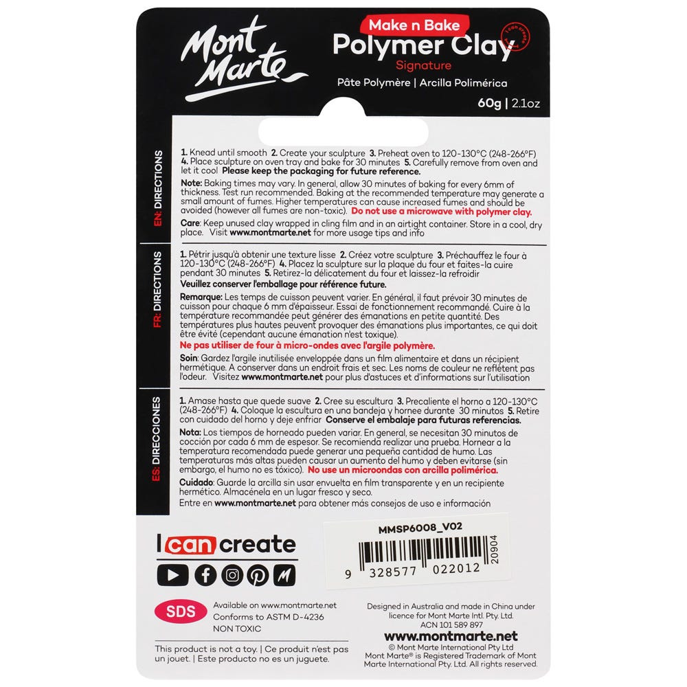 Make n Bake Polymer Clay Signature 60g - Burnt Umber - Image 2