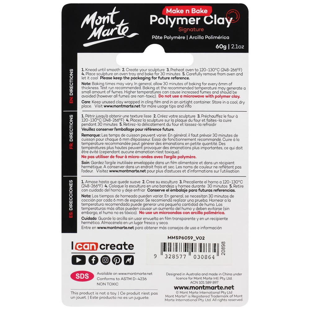 Make n Bake Polymer Clay Signature 60g - Chrome - Image 2