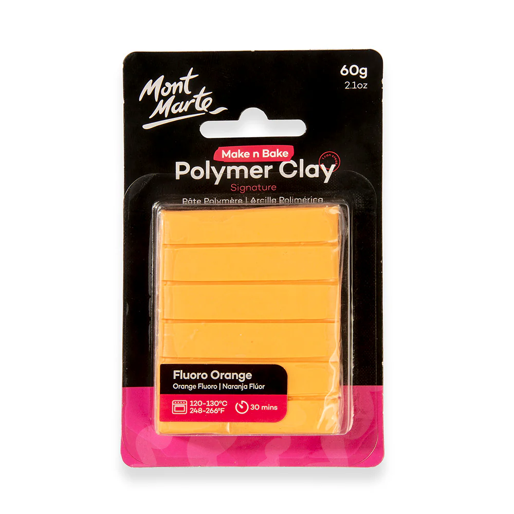 Make n Bake Polymer Clay Signature 60g - Fluoro Orange