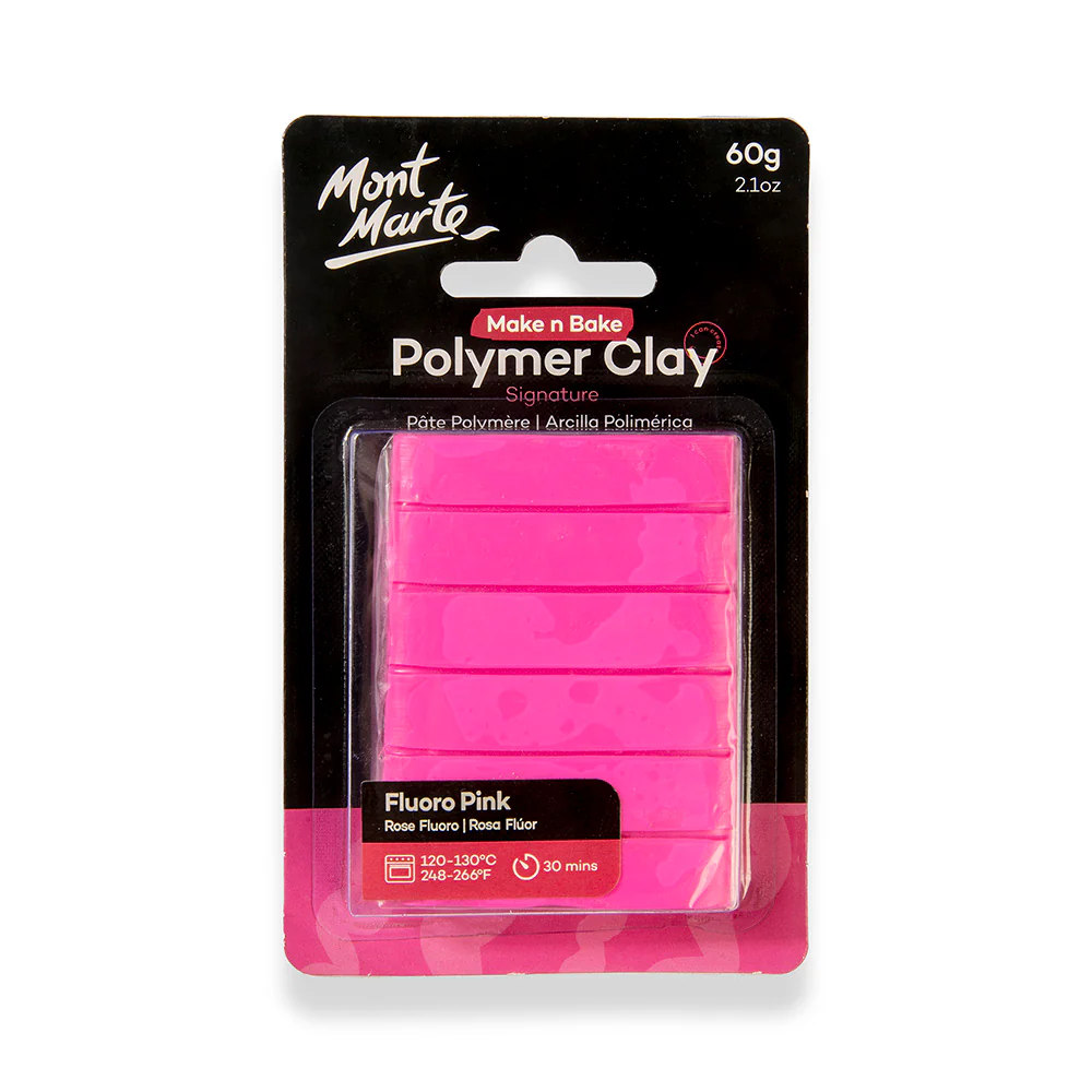 Make n Bake Polymer Clay Signature 60g - Fluoro Pink