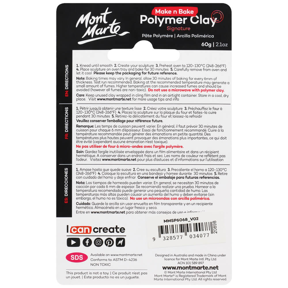 Make n Bake Polymer Clay Signature 60g - Gold - Image 2