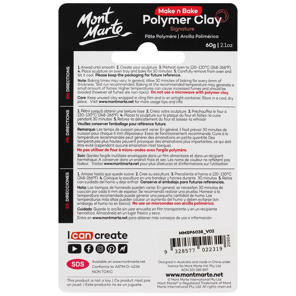 Make n Bake Polymer Clay Signature 60g - Lavender - Image 2