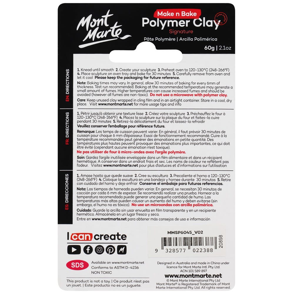 Make n Bake Polymer Clay Signature 60g - Pale Pink - Image 2