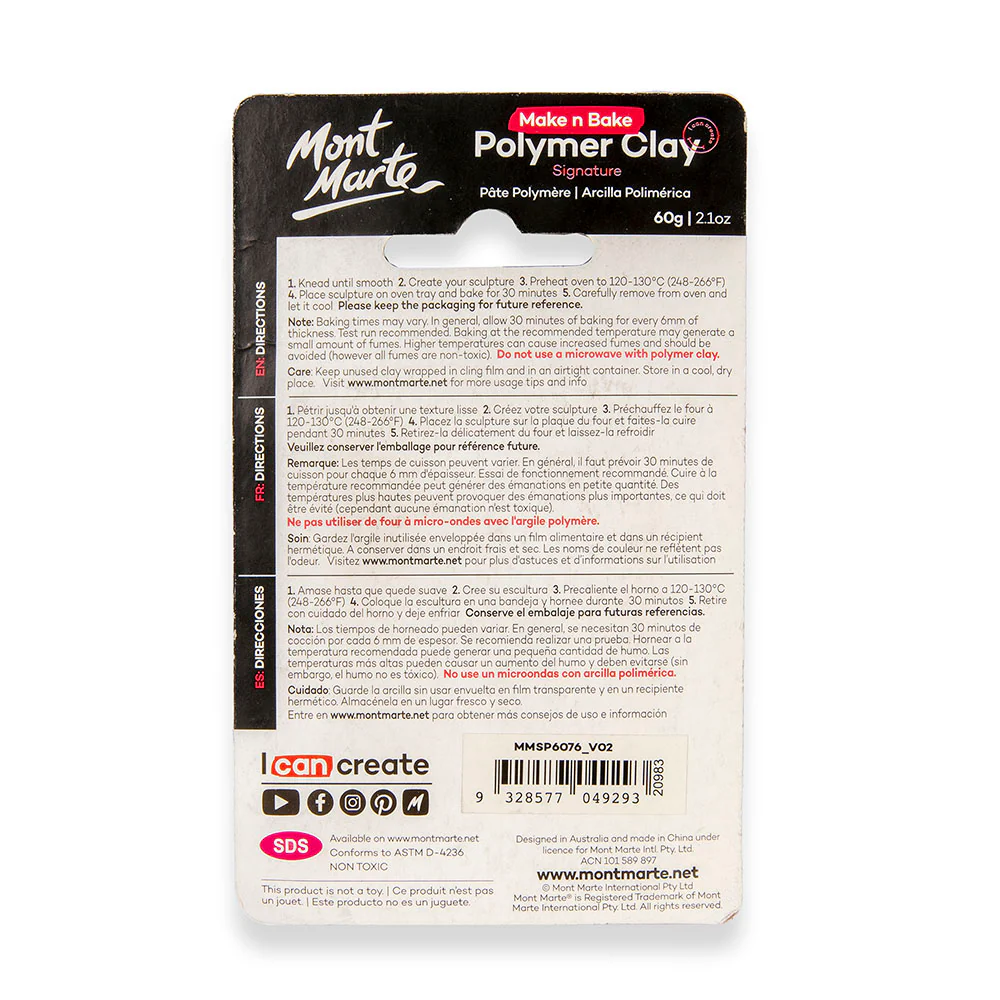 Make n Bake Polymer Clay Signature 60g - Pastel Lilac - Image 2