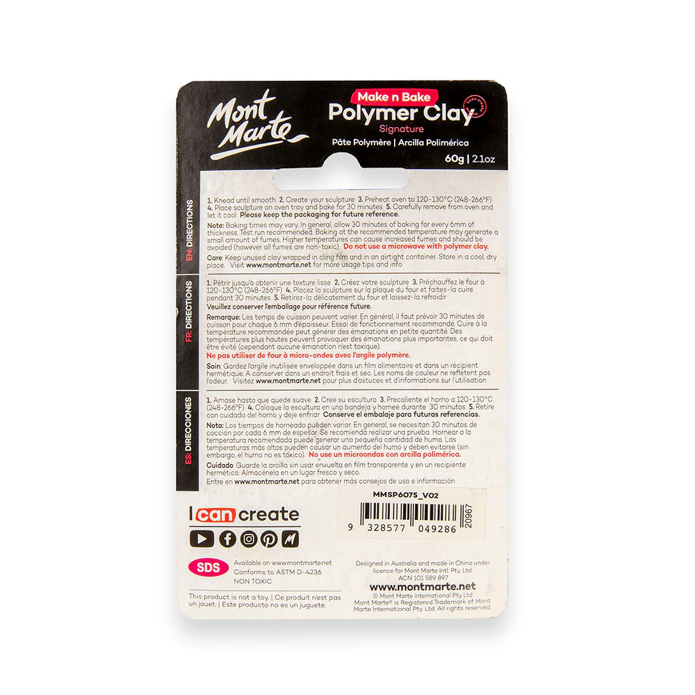 Make n Bake Polymer Clay Signature 60g - Pastel Pink - Image 2