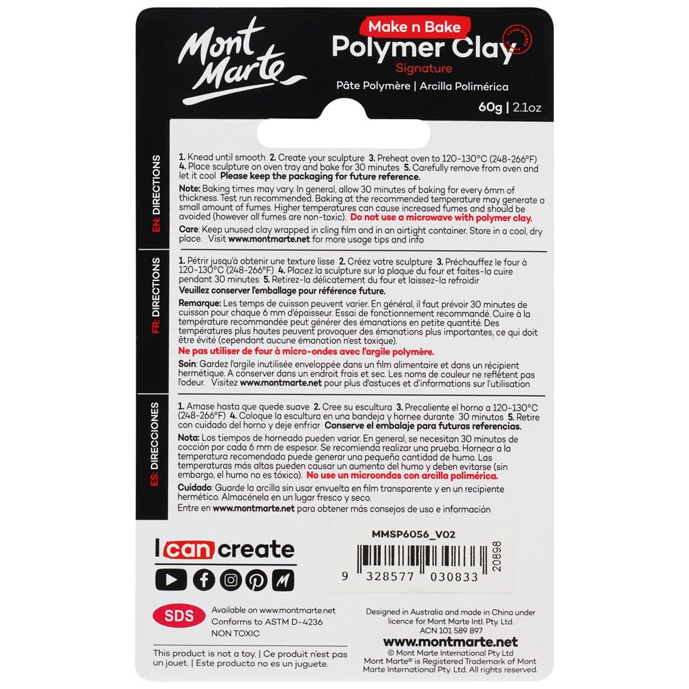 Make n Bake Polymer Clay Signature 60g - Peach - Image 2