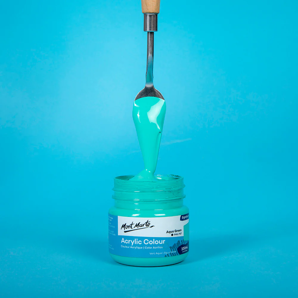 Acrylic Colour Paint Signature 100ml - Aqua Green - Image 2