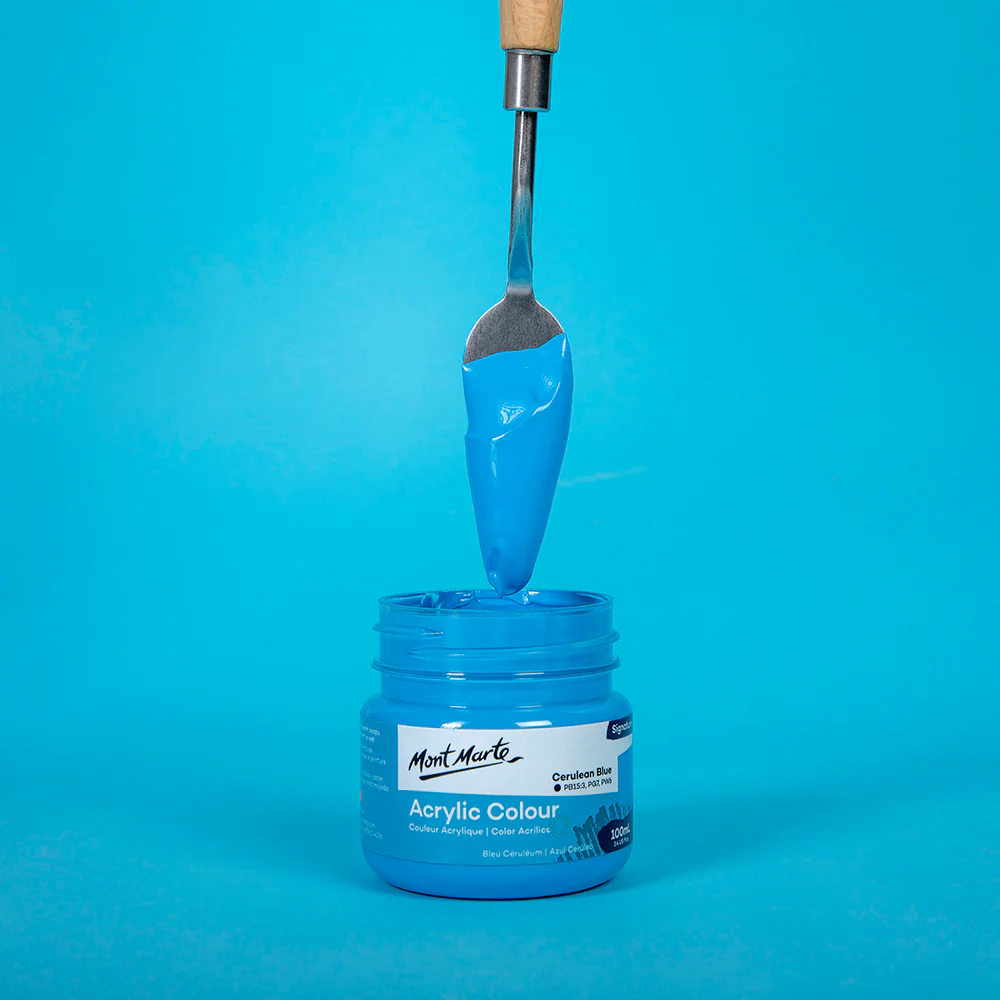 Acrylic Colour Paint Signature 100ml - Cerulean Blue - Image 2