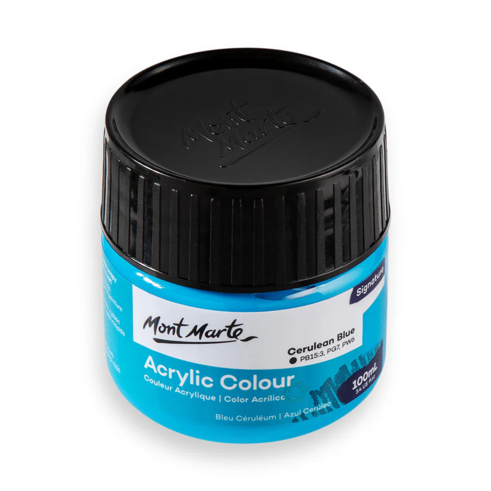 Acrylic Colour Paint Signature 100ml - Cerulean Blue - Image 4