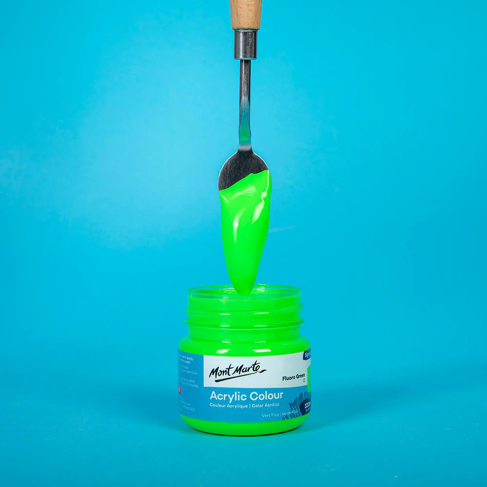 Acrylic Colour Paint Signature 100ml - Fluoro Green - Image 2