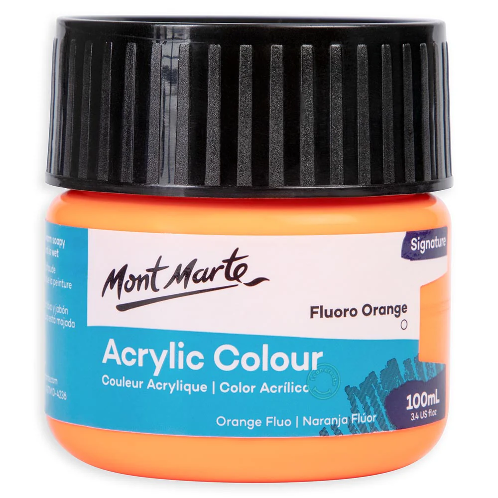 Acrylic Colour Paint Signature 100ml - Fluoro Orange