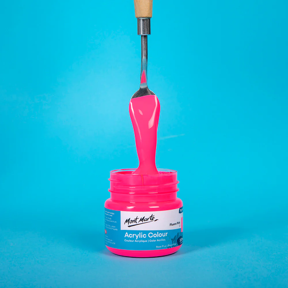 Acrylic Colour Paint Signature 100ml - Fluoro Pink - Image 2