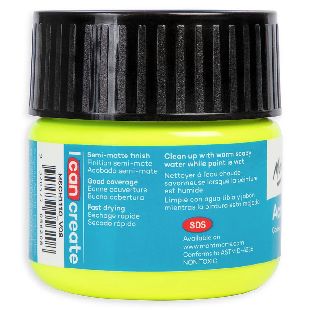 Acrylic Colour Paint Signature 100ml - Fluoro Yellow - Image 3