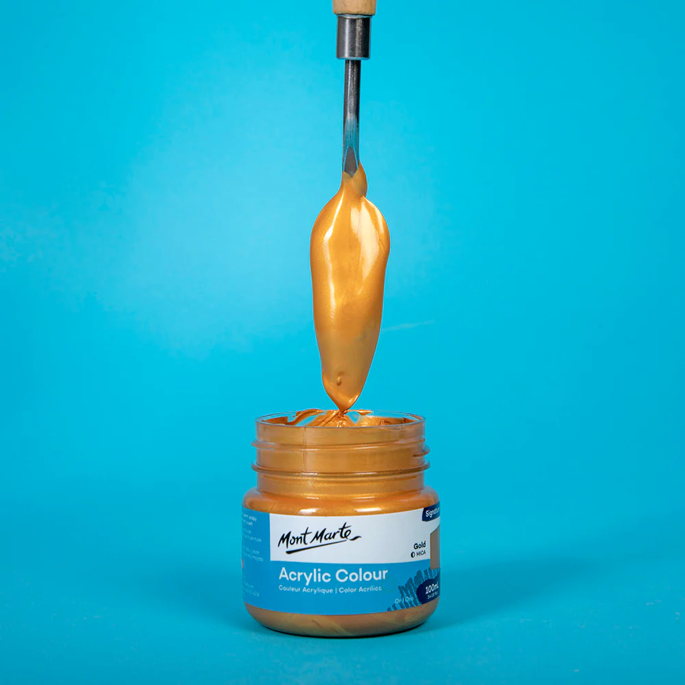Acrylic Colour Paint Signature 100ml - Gold - Image 2