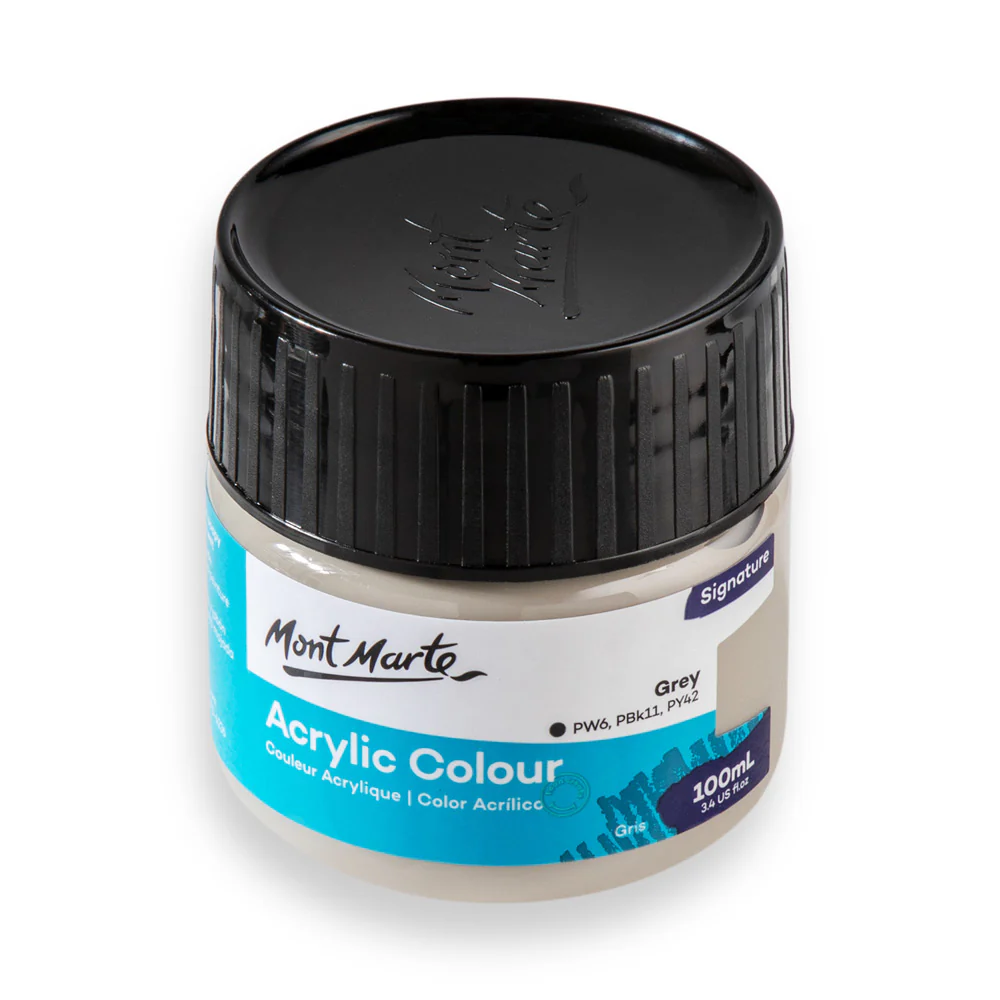 Acrylic Colour Paint Signature 100ml - Grey - Image 4